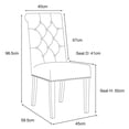 thumbnail image 4 of Canadian Honey Beige Linen Black Legs Dining Chair, 4 of 4