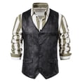 thumbnail image 4 of Birdeem Men Solid Fashion Have Pockets Single Breasted Stage Costume Vest Tops Blouse, 4 of 9