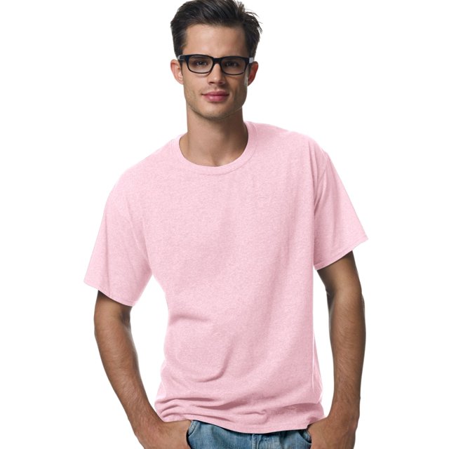Hanes ComfortBlend EcoSmart T-Shirt à Col Rond pour Hommes, TG, Rose Pâle