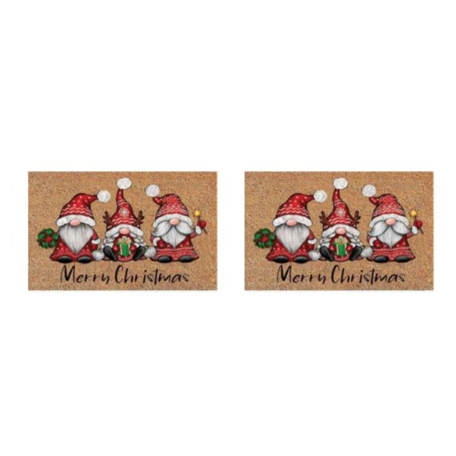 Baohd Wide Application Merry Christmas Gnome Doormat Soft And Comfortable Water Santa Claus 2Set