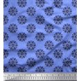thumbnail image 1 of Soimoi Georgette Viscose Fabric Dot & Snowflake Artistic Decor Fabric Printed Yard 42 Inch Wide, 1 of 3