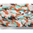 thumbnail image 3 of Soimoi Rayon Fabric Two Tone With White Camouflage Printed Craft Fabric by the Yard 42 Inch Wide, 3 of 3