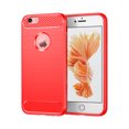 thumbnail image 1 of PANDACO Red Brushed Metal Case for iPhone 6 Plus / 6S Plus, 1 of 4