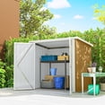thumbnail image 2 of Outsunny 5' x 3' Metal Garden Storage Shed Tool House with Double Doors, 2 of 10