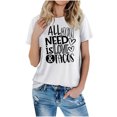 thumbnail image 4 of RKSTN Hauts pour Femmes Saint-Valentin Cœur d'Amour Lettres Imprimées Mode Blouse Confortable Hauts Tempérament Couleur Unie Col Rond Manches Courtes Hauts, 4 of 5