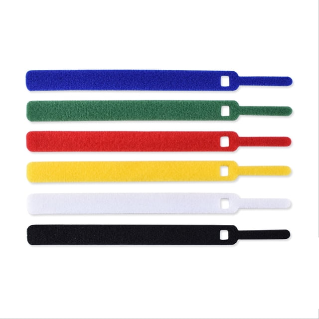 Yeacher 20Pcs Cable Ties Self-bonding Data Line Manager Quick Paste Binding Tape Reusable Cable Organizer