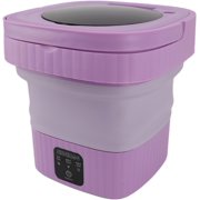 HSHDLDF Foldable Washing Machine 15L High Capacity Mini Washer Full Automatic Small Washer for Baby Clothes Underwear or Small Items RV Travel laundry(Purple)