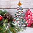 thumbnail image 1 of Patiojoy 15" Prelit Ceramic Tabletop Christmas Tree Silver Hand-Painted Battery Powered w/ 66 Colorful Lights, 1 of 10