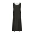 thumbnail image 5 of Jsaierl Robes d'Été pour Femmes 2024 Décontractées Boho Robe Soleil Col Rond Sans Manches Plage Vacances Robes Maxi avec Poches, 5 of 5