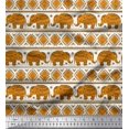 thumbnail image 1 of Soimoi Velvet Fabric Aztec & Tribal Elephant Ethnic Print Sewing Fabric Yard 58 Inch Wide, 1 of 3