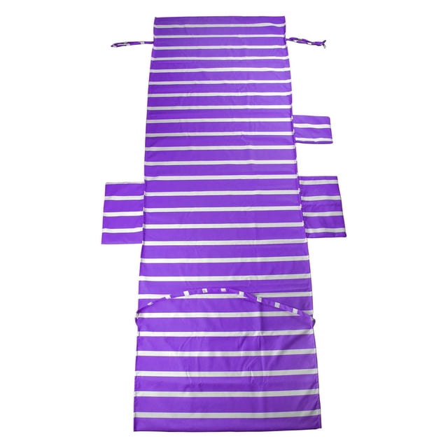Leutsin Housse de Chaise à Rayures Serviette de Plage Imprimée Serviette de Chaise Longue en Polyester et Coton