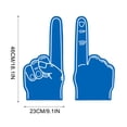 thumbnail image 4 of Blue Foam Hand Glove Sports Fan Cheering Finger Pointing Rally Prop Game Event Enthusiasm Accessory Blue #8684m, 4 of 5