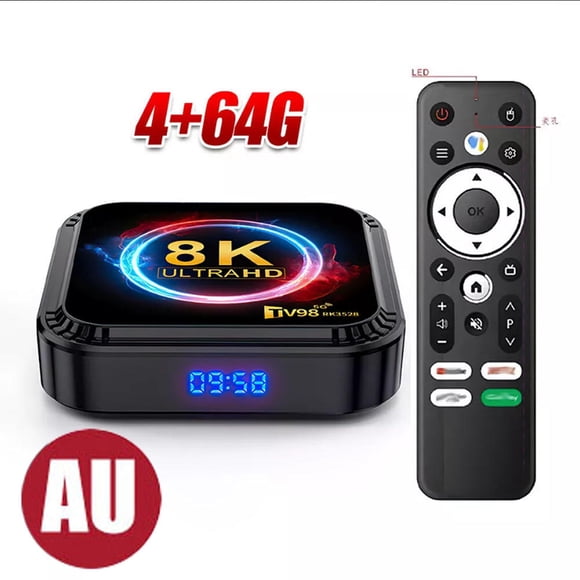 Android 13.0 Smart TV BOX 8K HDR10+ 2.4G& 5G WIFI Media Player Quad Core