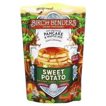 Birch Benders , Mélange pour Crêpes et Gaufres, Patate Douce, 12 oz (340 g)