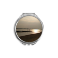 thumbnail image 1 of Dusk Beach Photography Hand Compact Mirror Round Portable Pocket Glass, 1 of 3