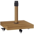 thumbnail image 1 of Outsunny Base de Parasol de Patio Support de Parasol d'Extérieur avec Roues Bois Naturel, 1 of 10
