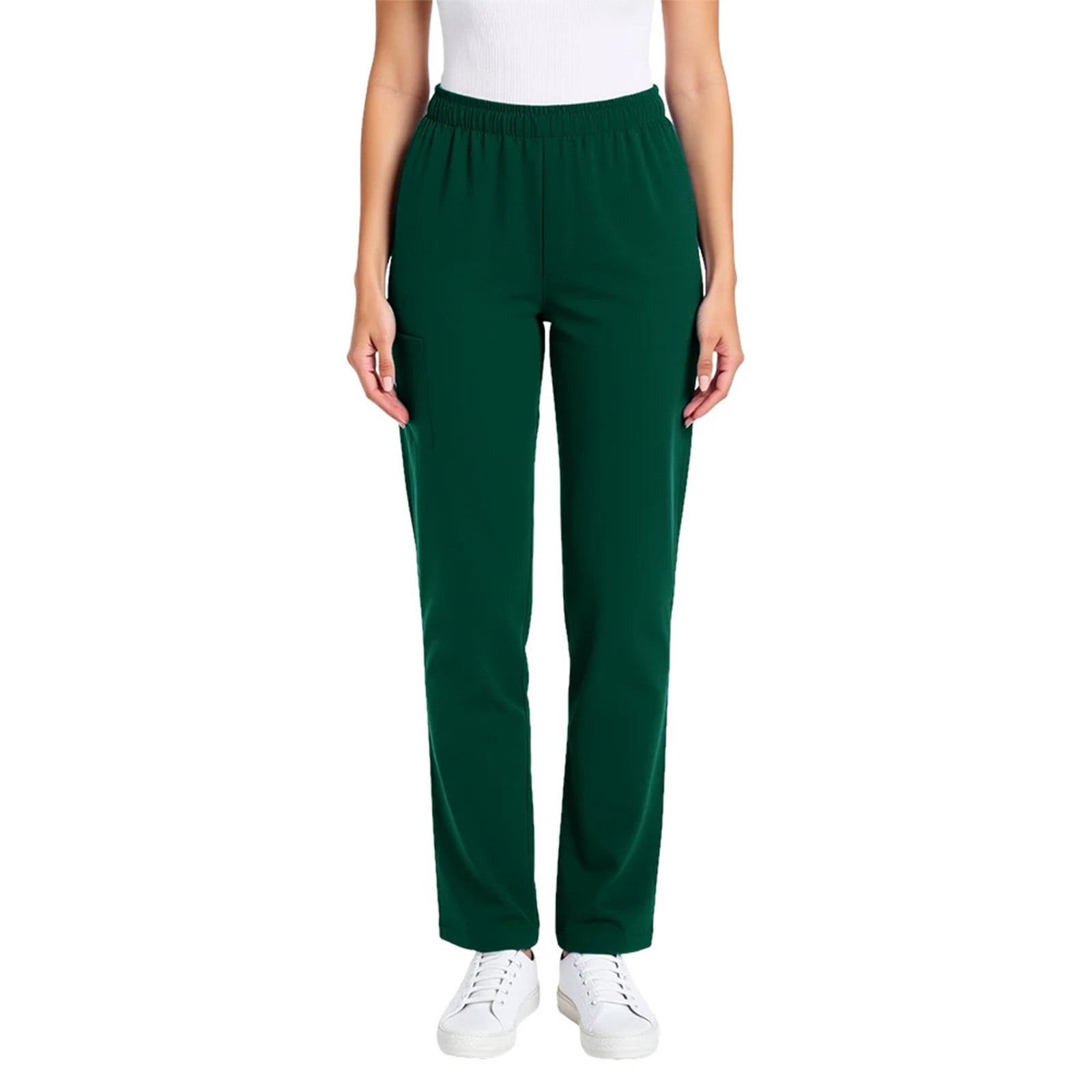 HongQid Sarraus pour Femmes Taille Mi-Haute Jambe Fuselée Pantalon Cargo Bas en Tissu Extensible Tailles Régulières/petites