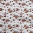 thumbnail image 1 of oneOone Georgette Viscose Brown Fabric Floral & Craft Projects Decor Fabric Printed By The Yard 42 Inch Wide, 1 of 5