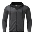 thumbnail image 1 of Veste Cardigan à Capuche à Manches Longues Repliée pour Homme d'Automne, 1 of 6