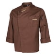 thumbnail image 4 of Unisex Chef Jackets Coat Long Sleeves Shirt Kitchen Uniforms Coffee L, 4 of 9