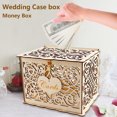 thumbnail image 3 of Wedding Card Box, DIY Gift Card Boxes with Lock and Card Sign Wooden Hollow Wedding Money Box Holder for Reception Weddings Baby Showers Birthdays Graduations Party Decorations, 3 of 8
