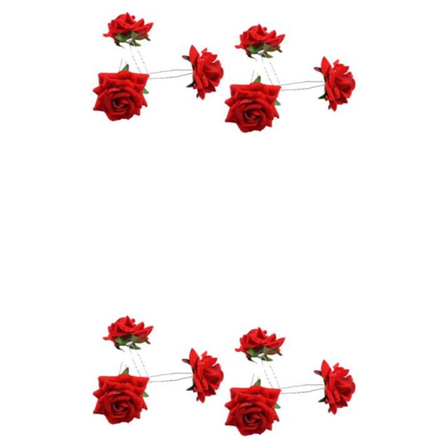 relayinert 6 Pcs Épingles à Cheveux de Mariage en ABS avec Grand Application et Maintien Sécurisé Rouge 2Ensemble