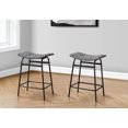 thumbnail image 3 of Monarch Specialties Barstool, Counter Height, Set Of 2, Kitchen, Black Leather Look, Black Metal, Contemporary, Modern, 3 of 3