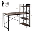 thumbnail image 2 of Gymax 47.5'' Computer Desk Writing Desk Study Table Workstation With 4-Tier Shelves, 2 of 10
