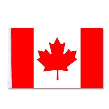 Yescom Bannière Drapeau du Canada en Polyester 3 Pieds X 5 Pieds Feuille d'Érable Canadienne Intérieur Extérieur Cour pour Mât de Drapeau