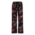 thumbnail image 4 of CEHVOM Women Printing Pokets Elastic Drawstring Loose Trousers Pants, 4 of 8