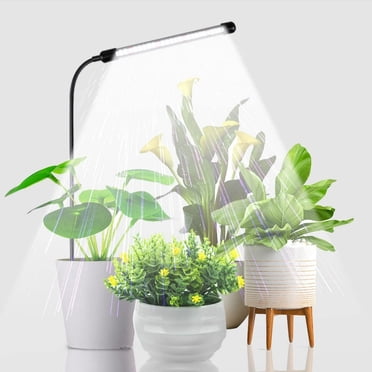 OUSITAID Grow Light for Indoor Plants Growing  6000K Full Spectrum Gooseneck Plant Lamp for Seedings Succulents Small Plants  Auto On/Off Timing & 5 Dimming  1-PACK