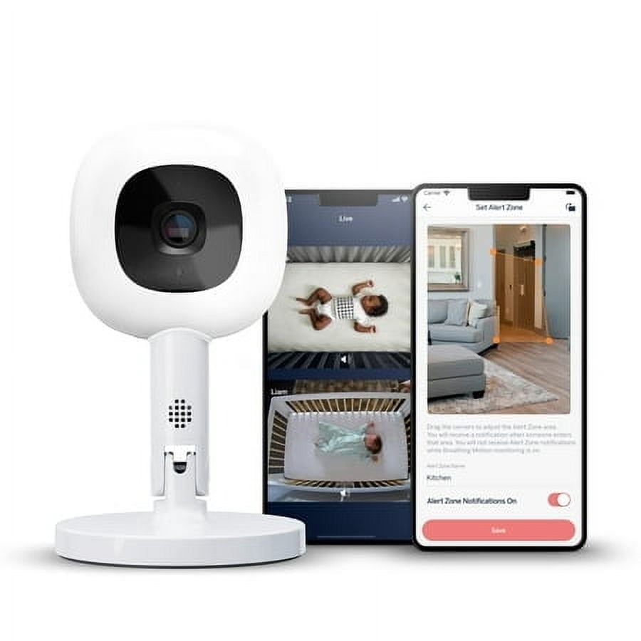 Nanit Pro Smart Baby Monitor & Flex Stand - 1080p Secure Wi-Fi Video camera, Sensor-Free Sleep & Breathing Motion Tracker, 2-Way Audio, Sound & Motion Alerts, Night Vision, and Breathing Band - White