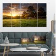 thumbnail image 1 of Ranch Clôturé au Lever du Soleil - Impression d'Art sur Toile Paysage, 1 of 3