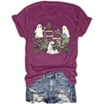thumbnail image 1 of LUOGENLI T-shirts pour Femme pour Femmes T-Shirt à Lettres Imprimées Col Rond Décontracté Personnalité Mode T-Shirt à Manches Courtes T-shirts pour Femmes T-shirts Graphiques T-shirts Vintage Vêtements d'Été Rouge m, 1 of 3