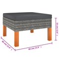 thumbnail image 4 of vidaXL 6 Piece Garden Lounge Set with Cushions Poly Rattan Grey, 4 of 4