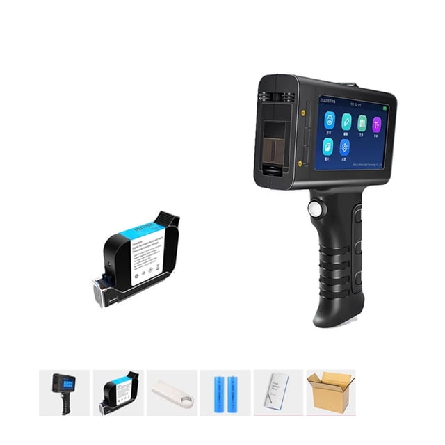 Printer Jet, 12.7mm Label Printer Smart Handheld Inkjet Printer Qr Bar Lot Code Logo Coding Machine For Glass ,Fast Printing