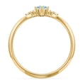 thumbnail image 4 of Birthstone Oval Ring with Shoulder Accents - Blue Topaz (December), 4 of 5
