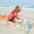 thumbnail image 4 of SSZMDLB under $5 Beach Sand Toy Set, Sand Toy Set, 11 Piece Beach Play Kit for Kids, Includes Shovel, Rake, Molds, and Foldable Bucket, 4 of 4