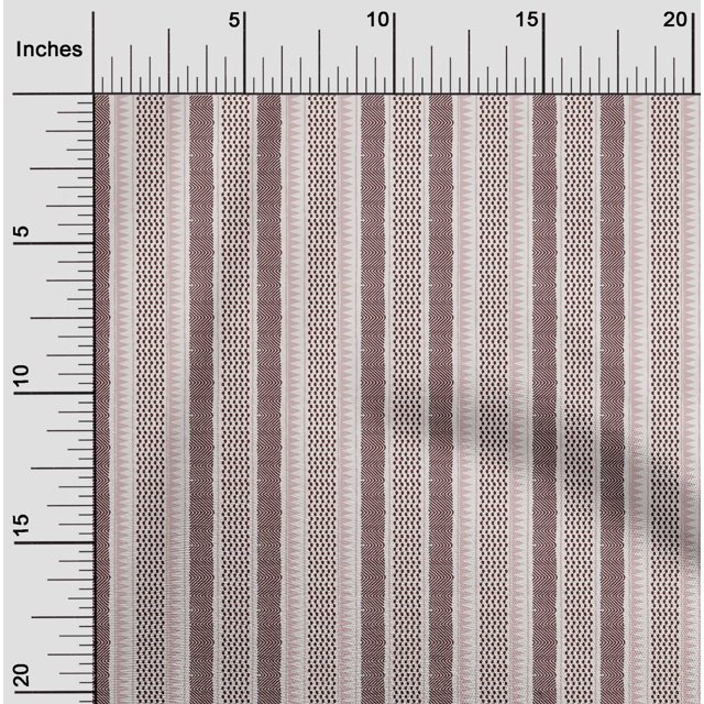 oneOone Polyester Lycra Fabric Chevron Block Print Fabric By Yard 56 Inches Wide
