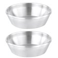 thumbnail image 1 of 2 Pcs Assiette Multi-Usage Soucoupe à Assaisonnement Assiette Apéritif Plat en Acier Inoxydable, 1 of 9