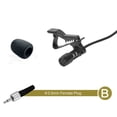 thumbnail image 1 of Black Lavalier Lapel Microphone 3.5Mm Xlr 3-Pin Xlr 4-Pin for Wireless, 1 of 9