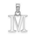 thumbnail image 4 of Diamond2Deal 14K White Gold Block Letter M Initial Pendant for Women, 4 of 6