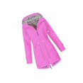 thumbnail image 2 of Chandail à Capuchon Doux Veste Femme Imperméable Pluie Automne Résistant aux Intempéries Manche de Bras Manteau Extérieur Rose m, 2 of 4