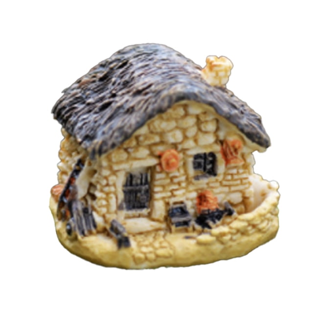 Fairy Garden Kit Synthetic Resin Durable Beautiful Eye-catching Porable Terrarium Decor Different Display Balcony Decoration Gray