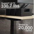 thumbnail image 2 of Desky Bureau Assis-Debout Mini Double - Blanc / 32 x 20 Pouces / Gris Espace, 2 of 10
