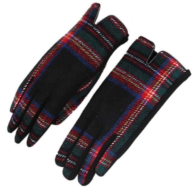 Driving Gloves Fashion Grid Design Winter Gloves Touch Screen Gloves for Ladies