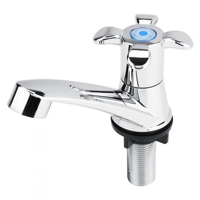 TOPINCN Single Cold Water Tap, Cold Faucet, ABS Plastic Single Cold Faucet Water Tap Bathroom Basin Kitchen Sink Accessories