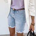 thumbnail image 4 of Weiqiqre Jupe Courte en Denim pour Femmes, Mini-Jupe Extensible à Taille Mi-Haute, Décontractée et Tendance, Jupes en Jean avec Poches, 4 of 9