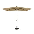 thumbnail image 4 of Nassau 6.5-ft x 10-ft Rectangular Market Umbrella with LED Bulb Lights - Champagne - Breez-Tex Canopy, 4 of 9