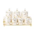 thumbnail image 2 of GROWTH TANK Divided Dried Fruit Dish Multi Use Food Storage Jars for Cheese Fruits Beans White, 2 of 9